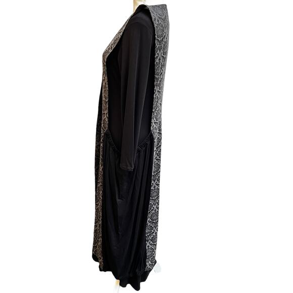 NWT Avivit Yizhar Peter Pan Dress Set of 2 Women's One Size Black Gray Print - Picture 2 of 6